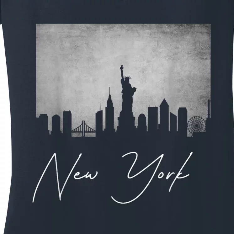 New York Women's V-Neck T-Shirt