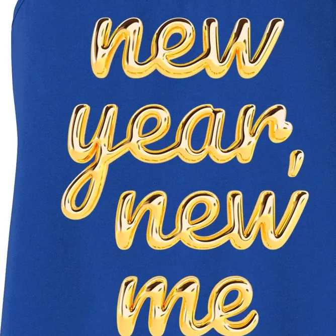 New Year New Me Happy 2024 New Year Resolution Inspirational Cool Gift Women's Racerback Tank