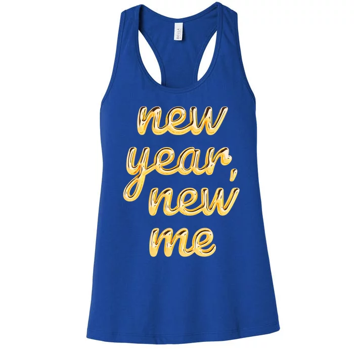 New Year New Me Happy 2024 New Year Resolution Inspirational Cool Gift Women's Racerback Tank