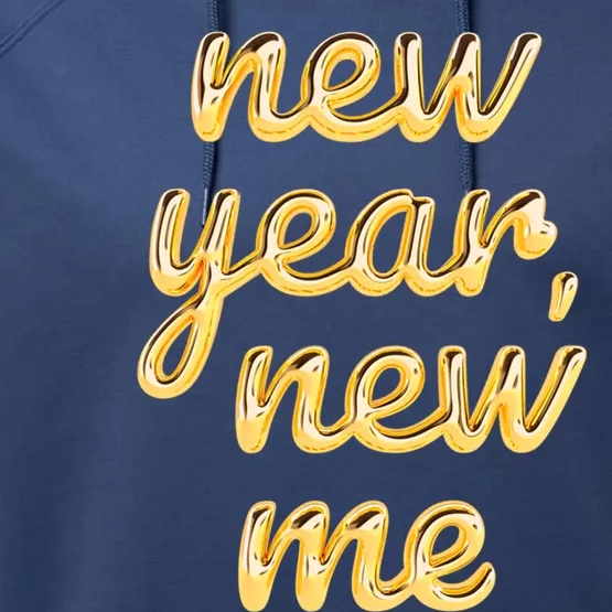 New Year New Me Happy 2024 New Year Resolution Inspirational Cool Gift Performance Fleece Hoodie