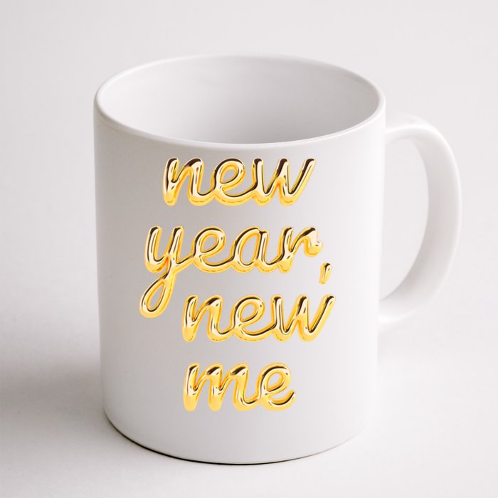 New Year New Me Happy 2024 New Year Resolution Inspirational Cool Gift Front & Back Coffee Mug