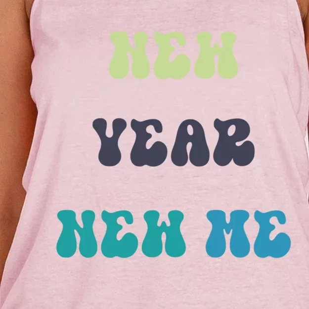 New Year New Me Gift Women's Knotted Racerback Tank