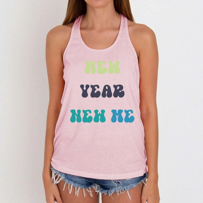 New Year New Me Gift Women's Knotted Racerback Tank