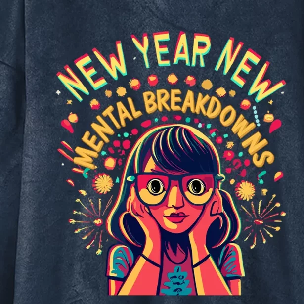 New Year New Tal Breakdowns Cheer To New YearS Eve Party Gift Hooded Wearable Blanket