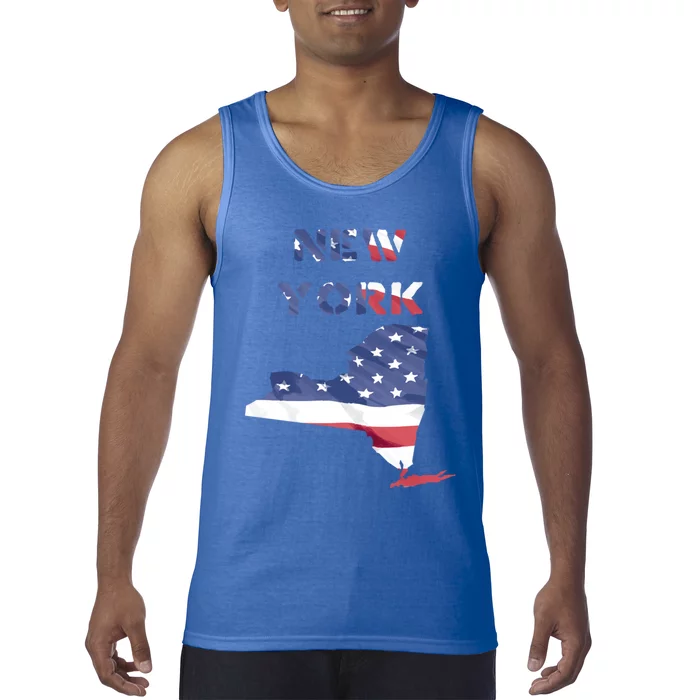 New York Ny United States America Patriotic Usa Flag Pride Funny Gift Tank Top