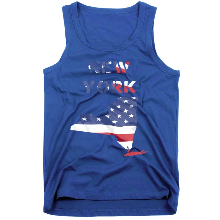 New York Ny United States America Patriotic Usa Flag Pride Funny Gift Tank Top