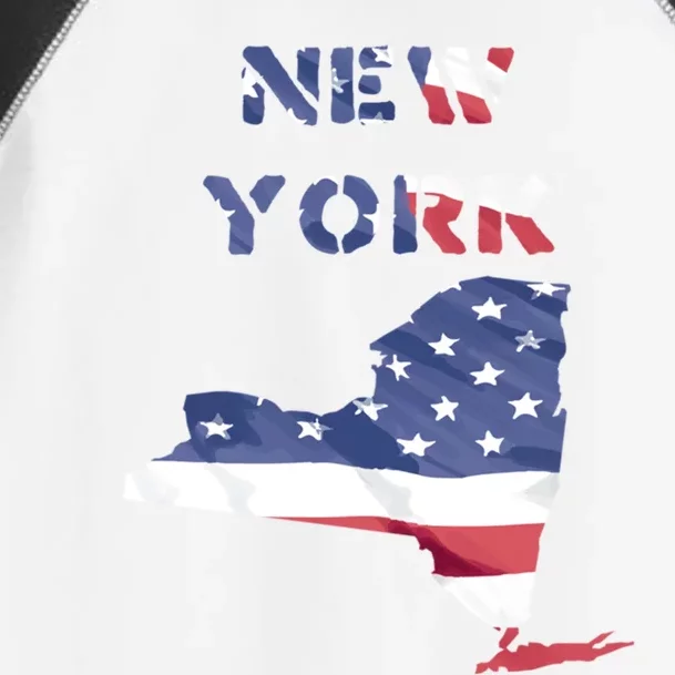 New York Ny United States America Patriotic Usa Flag Pride Funny Gift Toddler Fine Jersey T-Shirt