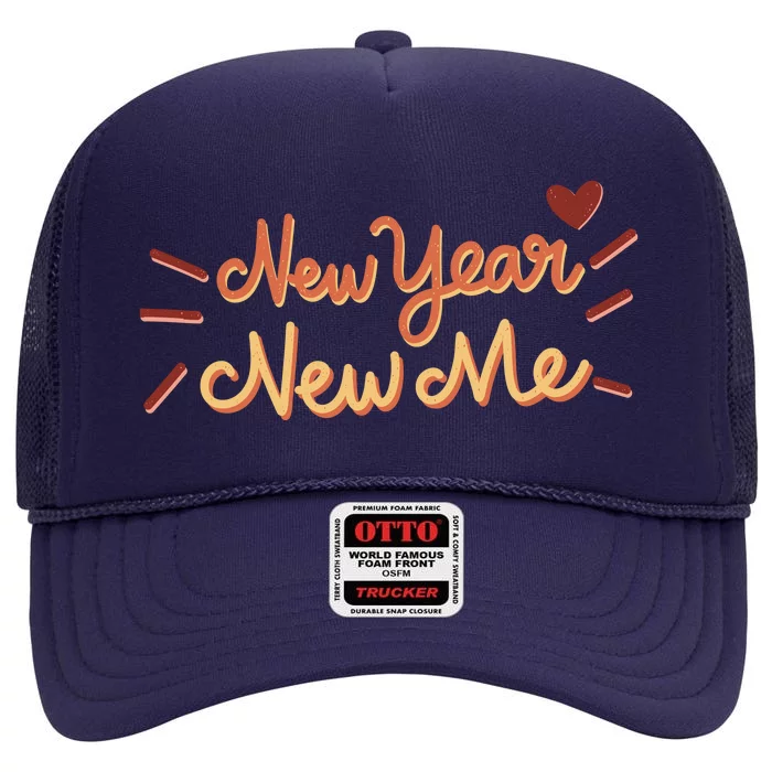 New Year New Me High Crown Mesh Trucker Hat