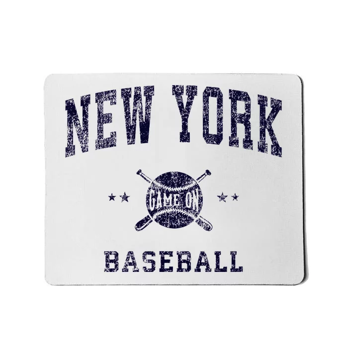 New York Ny Vintage Baseball Throwback Retro Design Mousepad