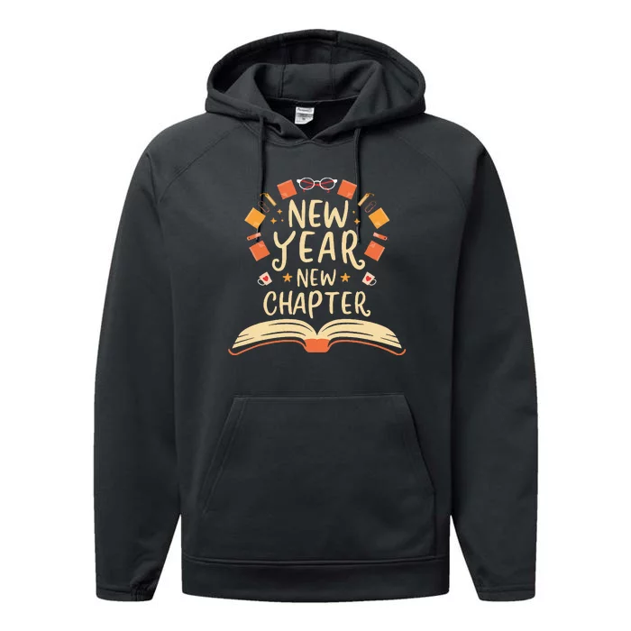 New Year New Chapter Book Lover Performance Fleece Hoodie