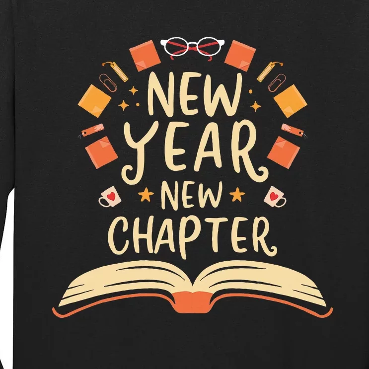 New Year New Chapter Book Lover Tall Long Sleeve T-Shirt