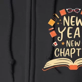 New Year New Chapter Book Lover Full Zip Hoodie