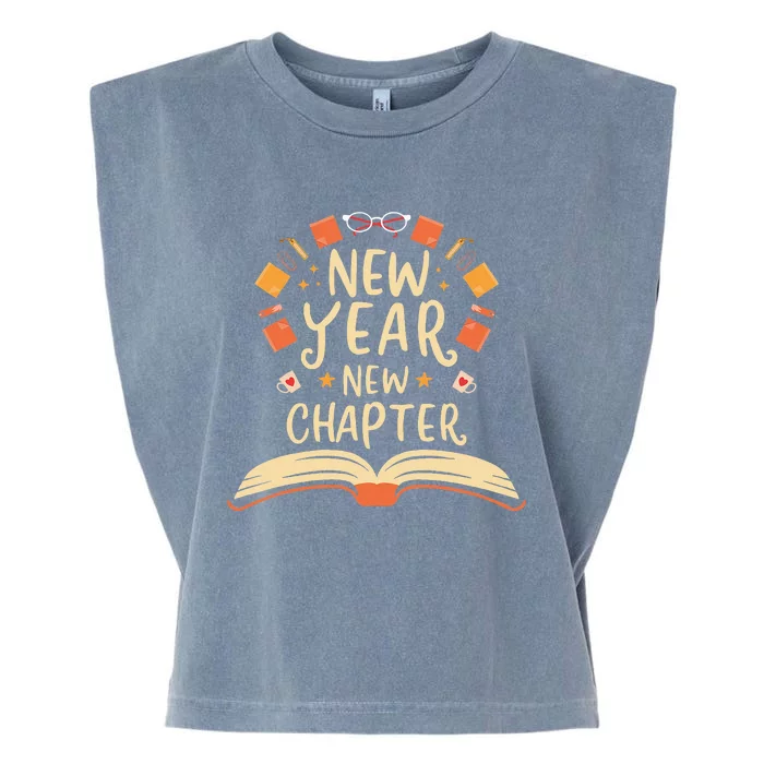 New Year New Chapter Book Lover Garment-Dyed Women's Muscle Tee