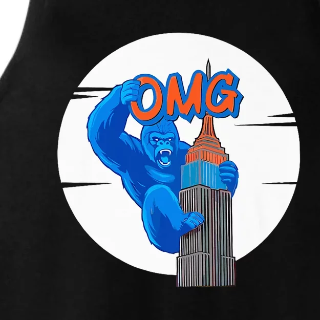 New York Omg Gorilla Top Tower Ladies Tri-Blend Wicking Tank