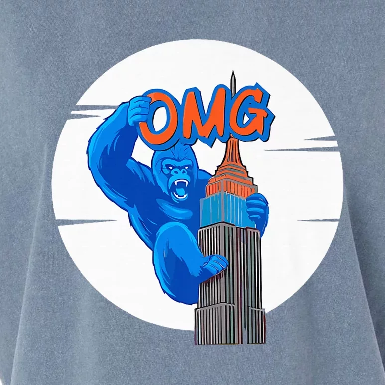 New York Omg Gorilla Top Tower Garment-Dyed Women's Muscle Tee