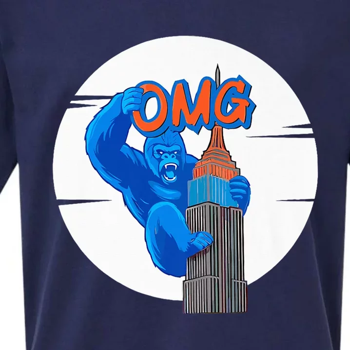 New York Omg Gorilla Top Tower Sueded Cloud Jersey T-Shirt