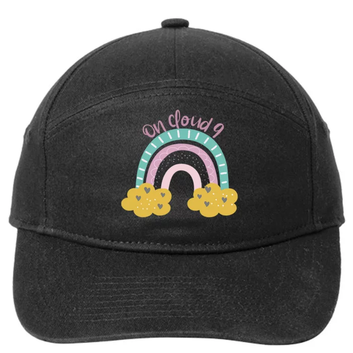 Nine Year Old Rainbow 9th Birthday Gifts For Girls 9 Bday 7-Panel Snapback Hat