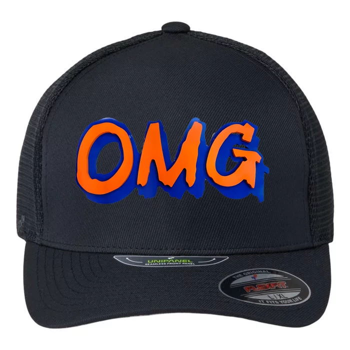 New York Omg Top Aligned Flexfit Unipanel Trucker Cap