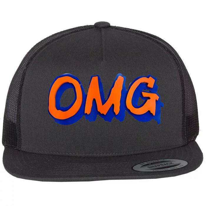 New York Omg Top Aligned Flat Bill Trucker Hat