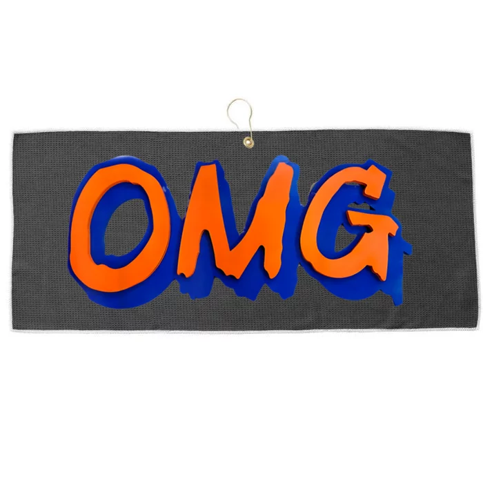 New York Omg Top Aligned Large Microfiber Waffle Golf Towel