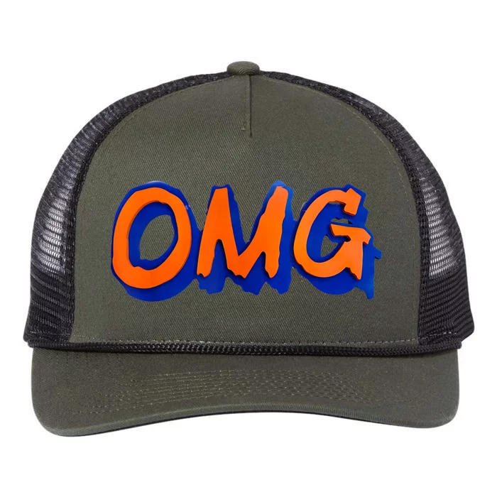 New York Omg Top Aligned Retro Rope Trucker Hat Cap