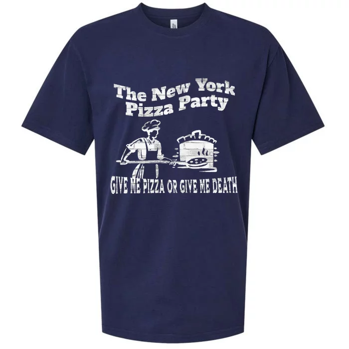 New York Pizza Party Give Me Pizza Give Me Death NYC Ovens Sueded Cloud Jersey T-Shirt