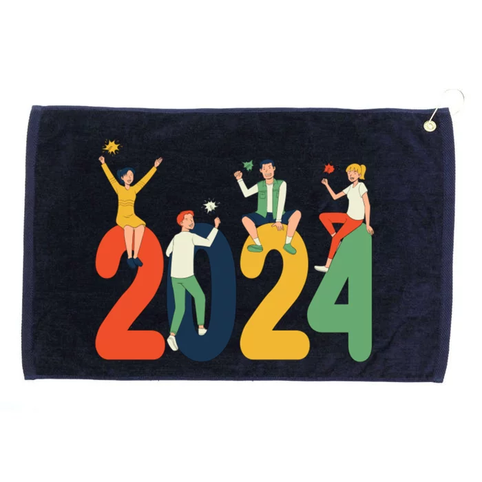 New Year Party Grommeted Golf Towel