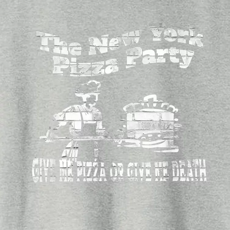 New York Pizza Party Give Me Pizza Give Me Death NYC Ovens Women's Crop Top Tee