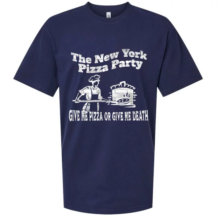 New York Pizza Party Give Me Pizza Give Me Death NYC Ovens Sueded Cloud Jersey T-Shirt