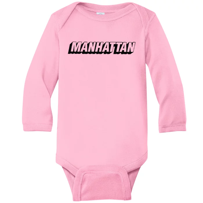 New York Post Ny Post Boroughs Manhattan Baby Long Sleeve Bodysuit