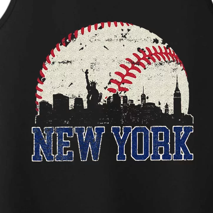 New York Retro Baseball Lover Met At Game Day Performance Tank