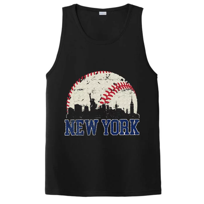 New York Retro Baseball Lover Met At Game Day Performance Tank