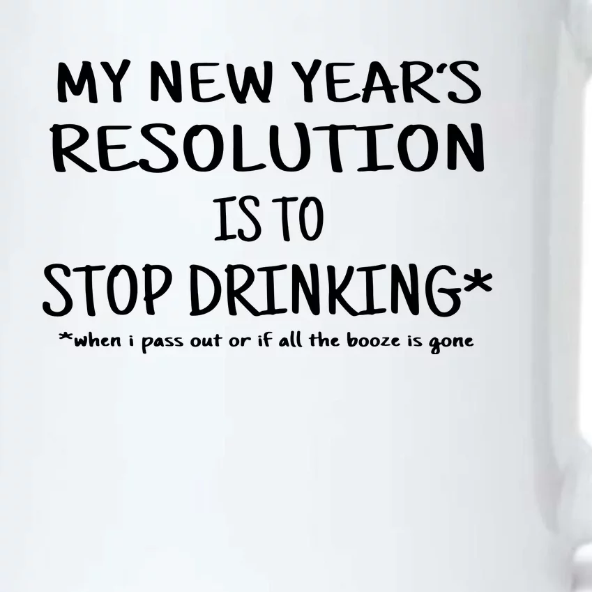 New Year Resolution Stop Drinking Funny Black Color Changing Mug