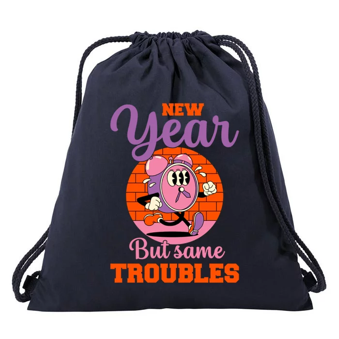 New Year Same Me Poke Fun At New YearS Resolutions Gift Drawstring Bag