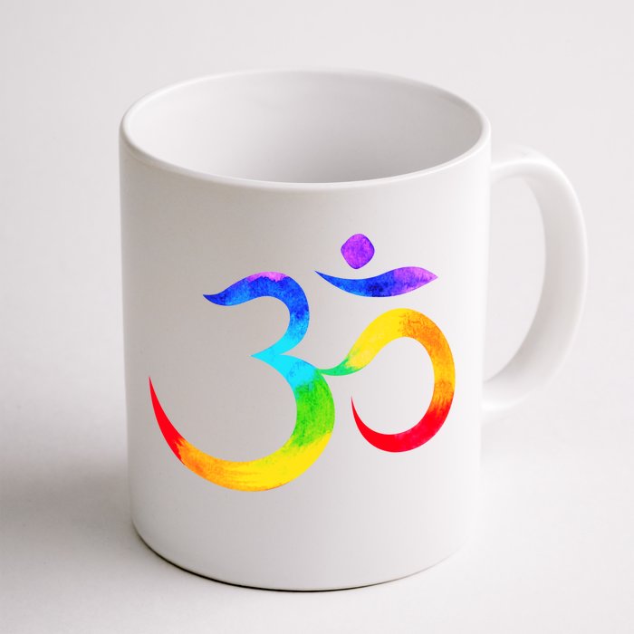 Namaste Yoga Symbol Rainbow Gift Front & Back Coffee Mug