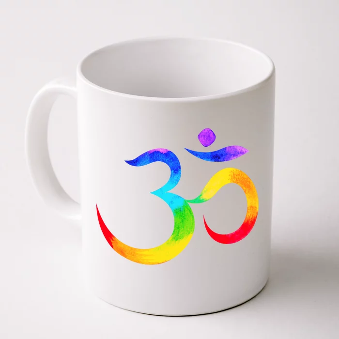 Namaste Yoga Symbol Rainbow Gift Front & Back Coffee Mug