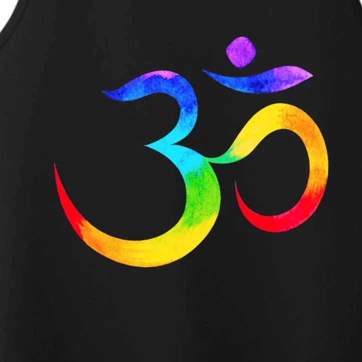 Namaste Yoga Symbol Rainbow Gift Performance Tank