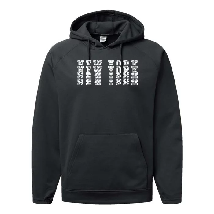 New York Stacked Performance Fleece Hoodie