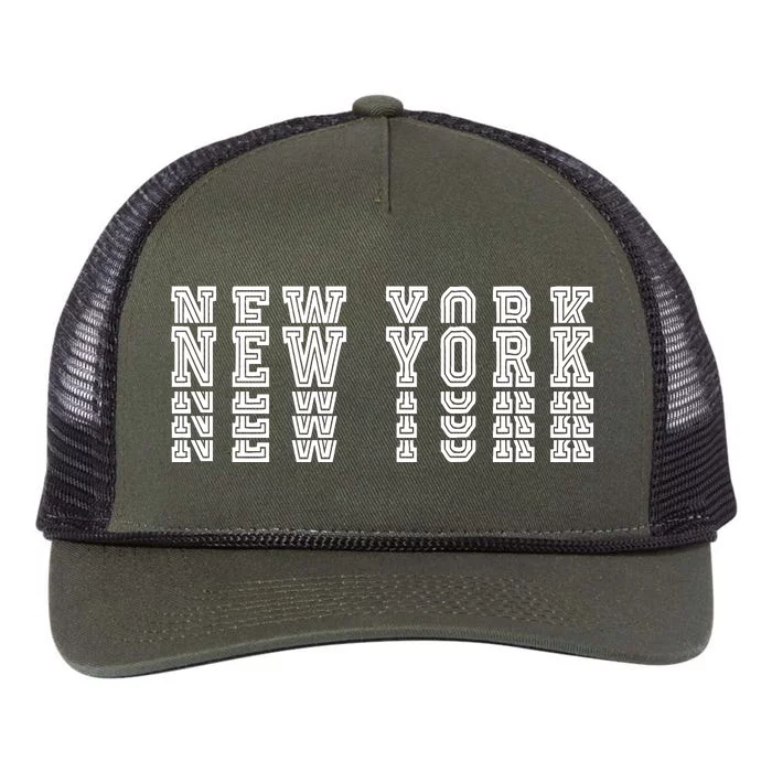 New York Stacked Retro Rope Trucker Hat Cap