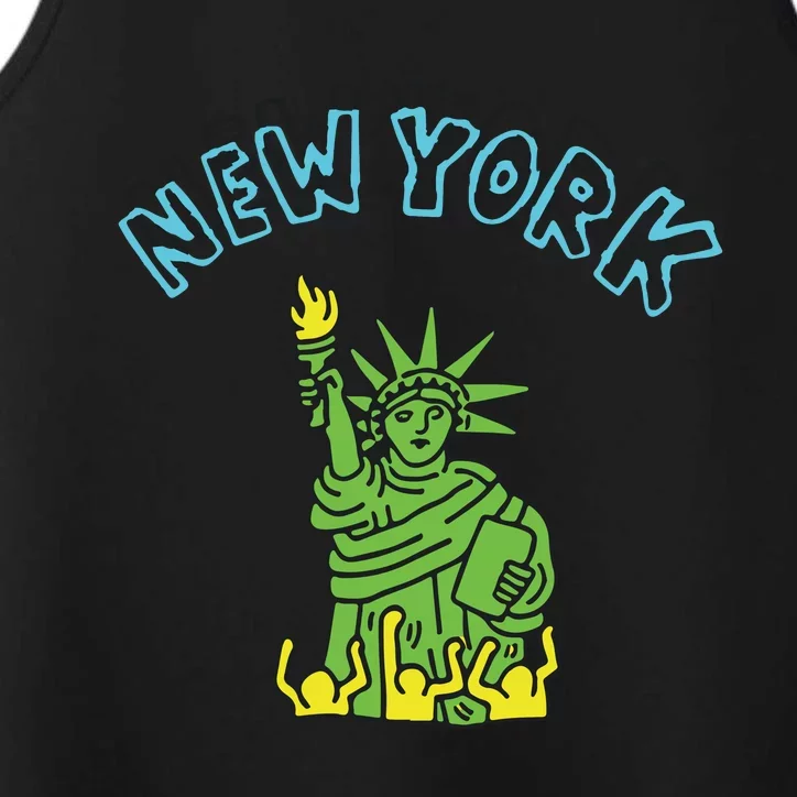 New York Statue Of Liberty Performance Tank