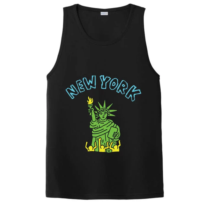 New York Statue Of Liberty Performance Tank