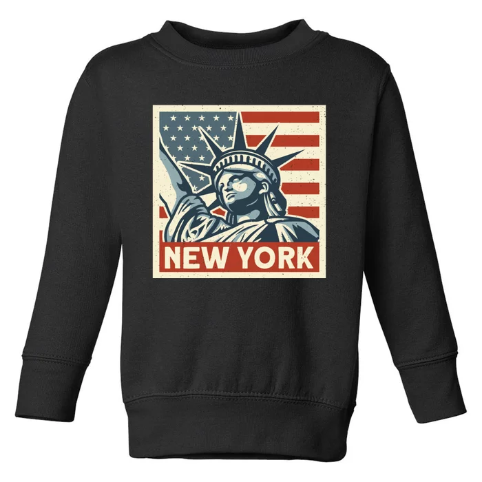 New York Stamp For Travellers And Tourists Toddler Sweatshirt