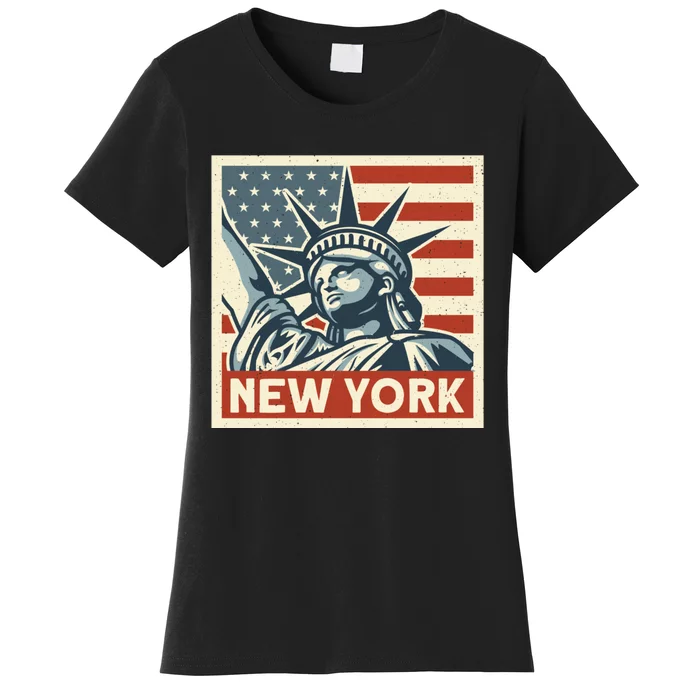 New York Stamp For Travellers And Tourists Women's T-Shirt