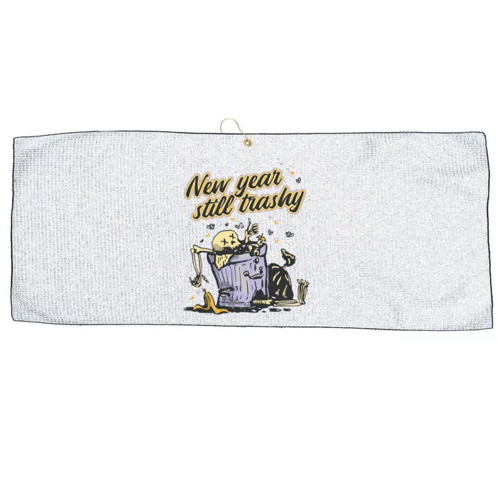 New Years Still Trashy Funny NYE Large Microfiber Waffle Golf Towel