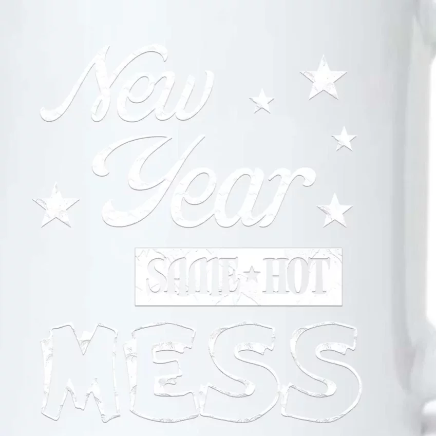 New Year Same Hot Mess Crazy Life Busy Mom Holiday Party Great Gift Black Color Changing Mug