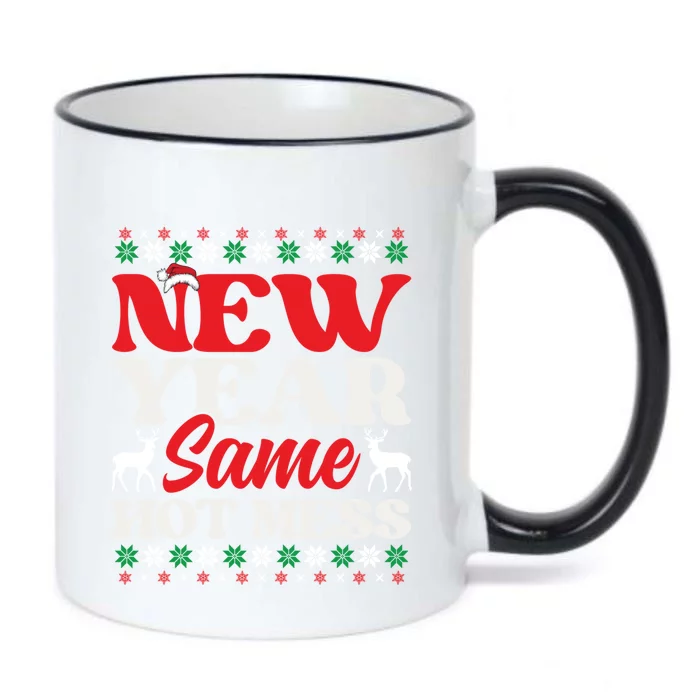 New Year Same Hot Mess Funny Graphic Graphic Gift Black Color Changing Mug