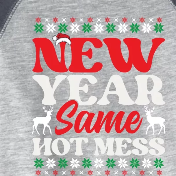 New Year Same Hot Mess Funny Graphic Graphic Gift Toddler Fine Jersey T-Shirt