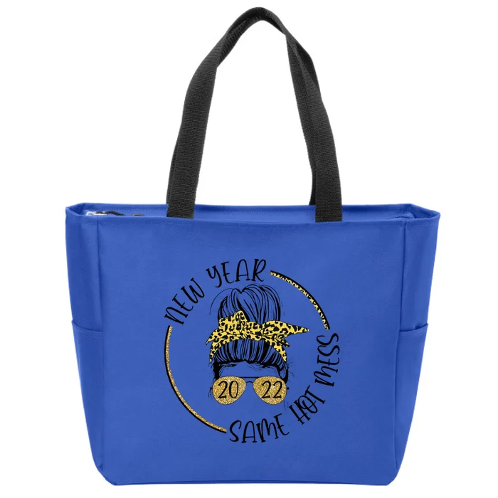 New Year Same Hot Mess Leopard New Years Eve Party Cute Gift Zip Tote Bag