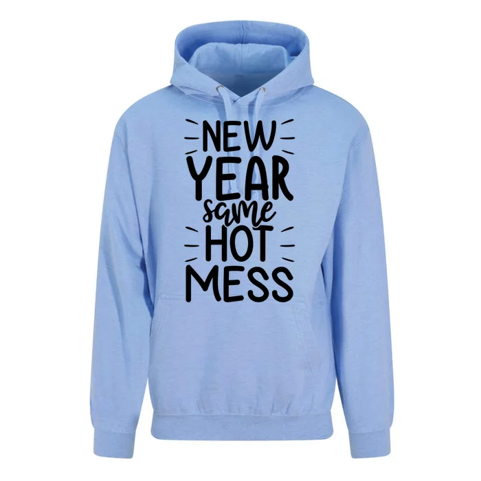 New Year Same Hot Mess Outfit Funny New Years Gift Unisex Surf Hoodie