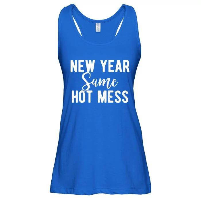 New Year Same Hot Mess Resolutions Workout Funny Party Funny Gift Ladies Essential Flowy Tank